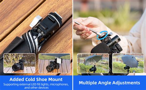 Amazon New Upgrade Camera Hot Shoe Umbrella Camera Rain Umbrella With Height