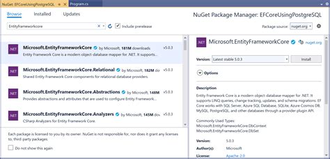 EF with PostgreSQL not saving POST data