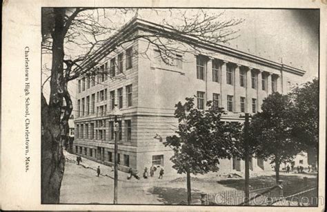 Charlestown High School Massachusetts Postcard