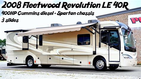 2008 Fleetwood Revolution Le 40r A Class 400hp Cummins Diesel Pusher From Porter’s Rv 106 900