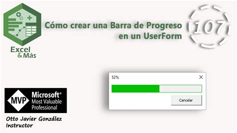 Cómo crear una barra de progreso en un UserForm VBA Excel 2016 107