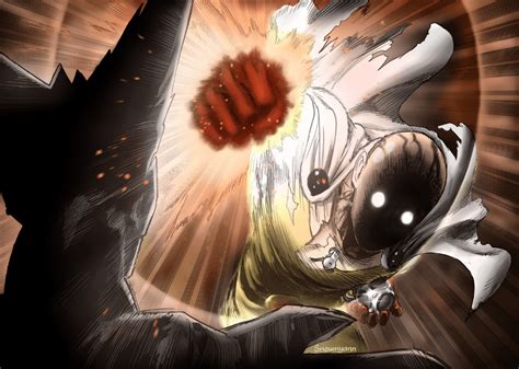 Saitama Vs Garou Serious Punch Cleaned And Colored Ronepunchman