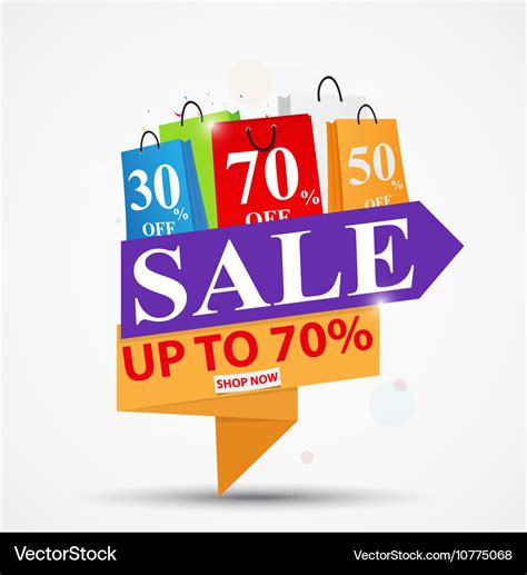 Sale banner design for shop Royalty Free Vector Image