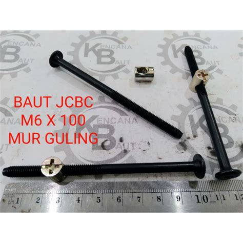 Jual BAUT DAN MUR JCBC M6 X 100 MUR GULING BAUT MEBEL DIPAN