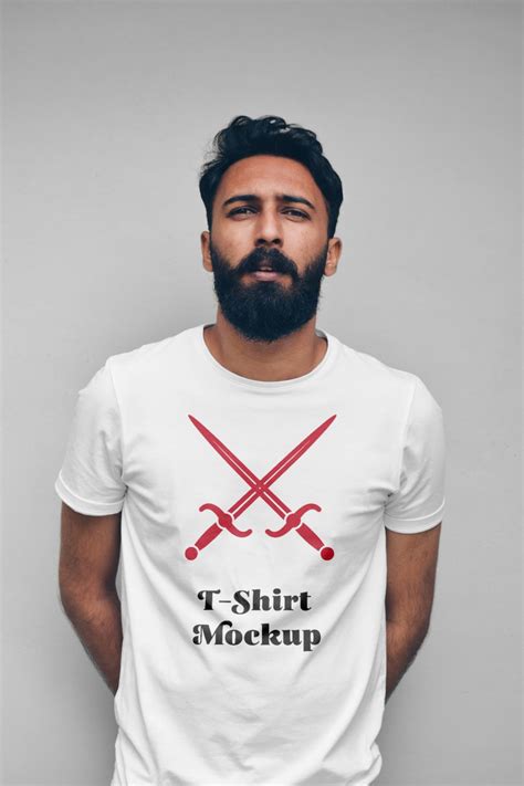 Man With T Shirt Free Mockup — Free Mockup World