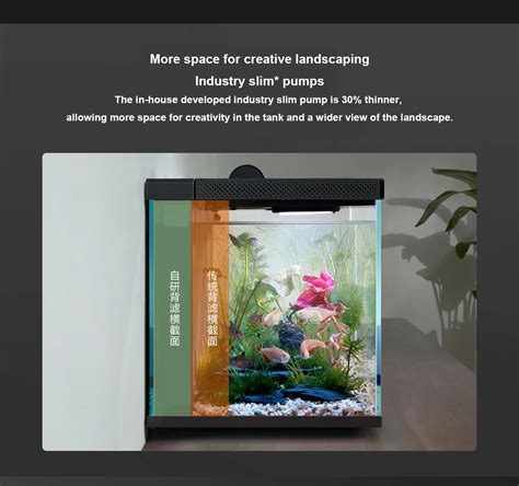 Xiaomi Mijia Smart Fish Tank controlled remote feeding temperature mon ...
