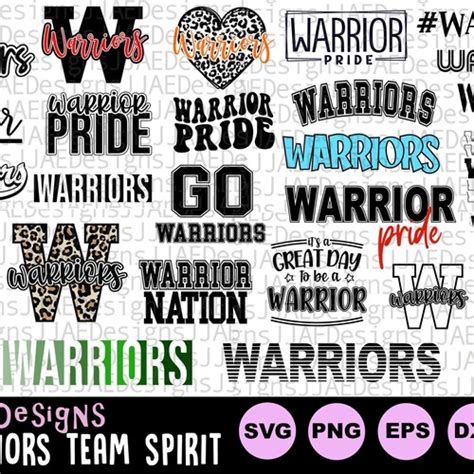 Warriors Svg Warrior Pride Shirt Svg School Mascot Svg Etsy