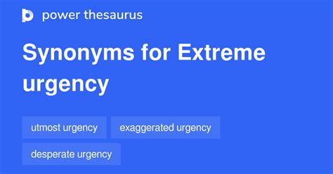 Extreme Urgency Synonyms 20 Similar Phrases