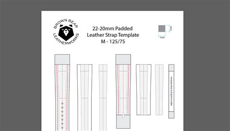 18 Printable Watch Strap Templates / 18-20-22mm 3 Sizes / Tapered and