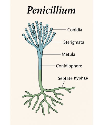 conidia  conidiophore  penicillium