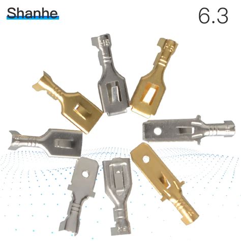 50PCS 6 3mm 6 3 Crimp Terminal Male Female Spade Connector Crimping