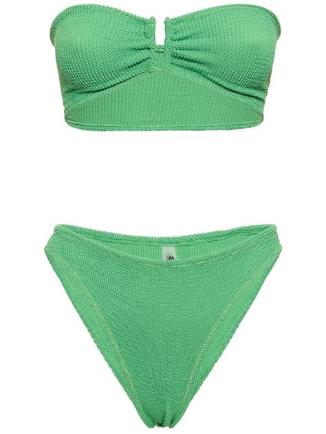 REINA OLGA Ausilia Bandeau Bikini Set Green Editorialist