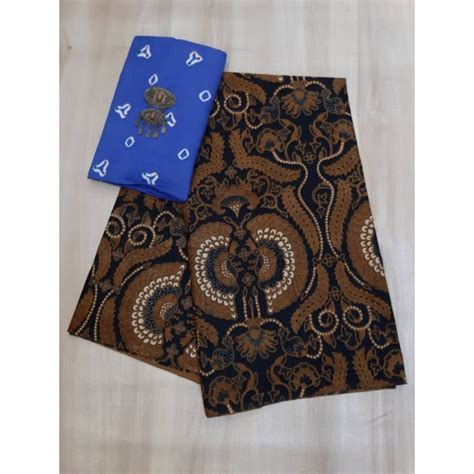 Jual Kain Batik Katun Solo Sogan Handprint Babon Angrem Shopee Indonesia