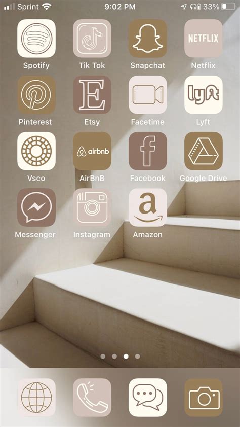 Nude Minimal Aesthetic IOS 14 Icons Pack Etsy