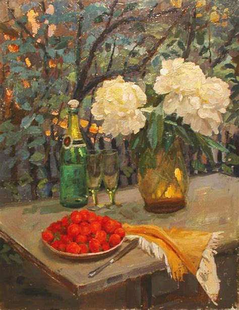 Still Life With Peonies By Mikhail Shaposhnikov Paul Scott Gallery