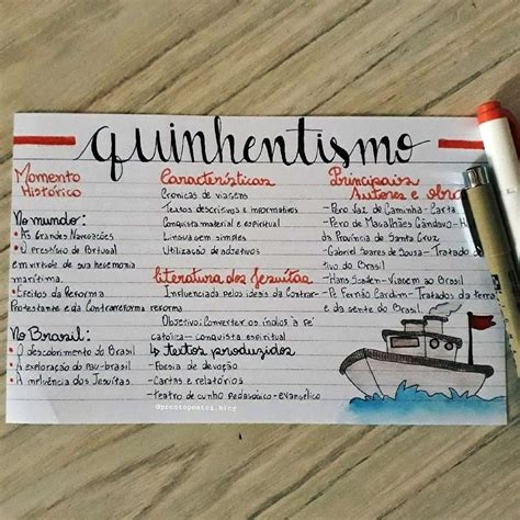 Principais Características Do Quinhentismo - Quinhentismo - literatura | Quinhentismo resumo, Dicas do ensino médio ...
