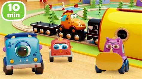 Машинки Мокас и железная дорога 🚂 Развивающие мультфильмы для детей ...