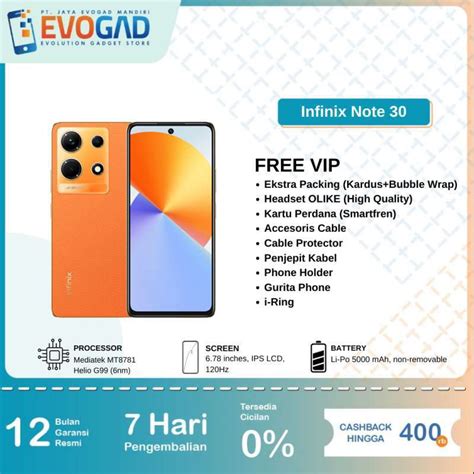 Jual Infinix Note 30 X6833b | Mediatek Mt8781 Helio G99 | - Free ...