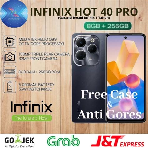 Jual Infinix Hot 40 Pro NFC Ram 8GB Rom 256GB 8 256GB Garansi Resmi