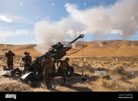 Marines Of P Battery 5 14 Fire A High Explosive Projectile Downrange