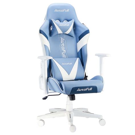 AutoFull Ice Blue Gaming Chair, Comfortable Ergonomic Gaming Chair ...