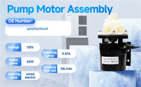 Fexhull Apta92p10wd1 Ice Maker Machine Pump Motor Assembly