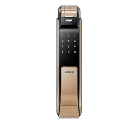 Биометрический врезной дверной замок Samsung золото SHS-P718 XBG/EN ...
