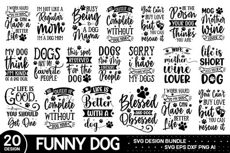 Funny Dog Svg Bundle , Funny Svg Bundle Graphic by GatewayDesign ...