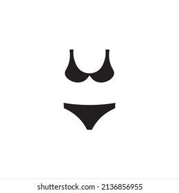 Flat Style Bikini Swimsuit Vector Illustartion Stock Vector Royalty Free Shutterstock