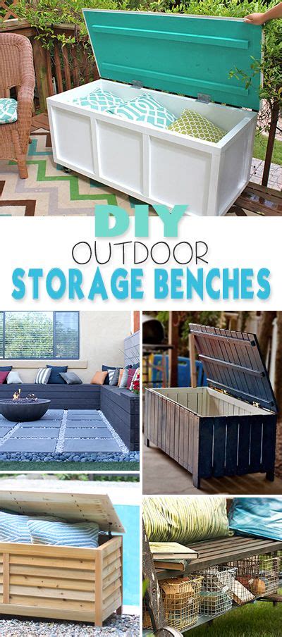 Diy Outdoor Storage Benches • Lots Of Great Ideas And Tutorials For The