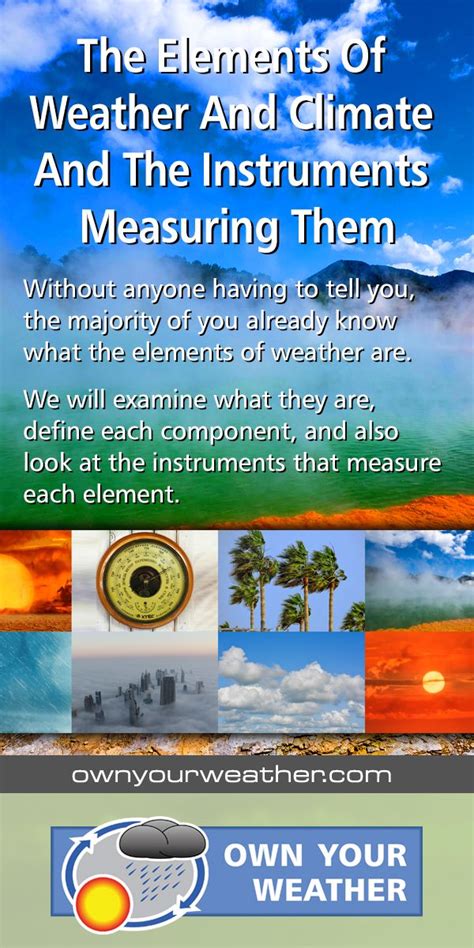 The Elements Of Weather And Climate And The Instruments Measuring Them