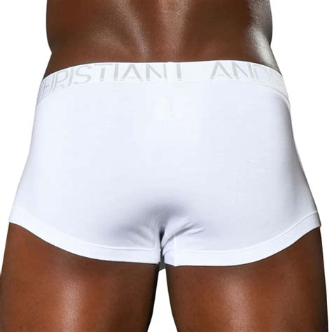 Andrew Christian Boxer Almost Naked Happy Modal Blanc INDERWEAR