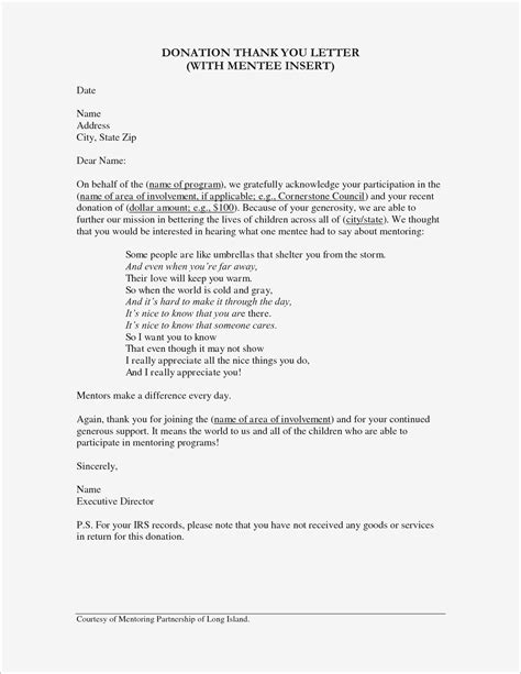 Nonprofit Donation Thank You Letter Template