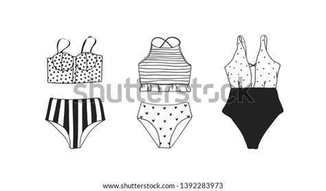 Hand Drawn Summer Bikini Illustration Actual Stock Vector Royalty Free