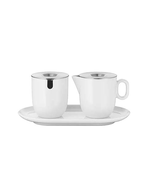 WMF Zucker Milch Set 2 Tlg BARISTA Weiss Edelstahl Weiss