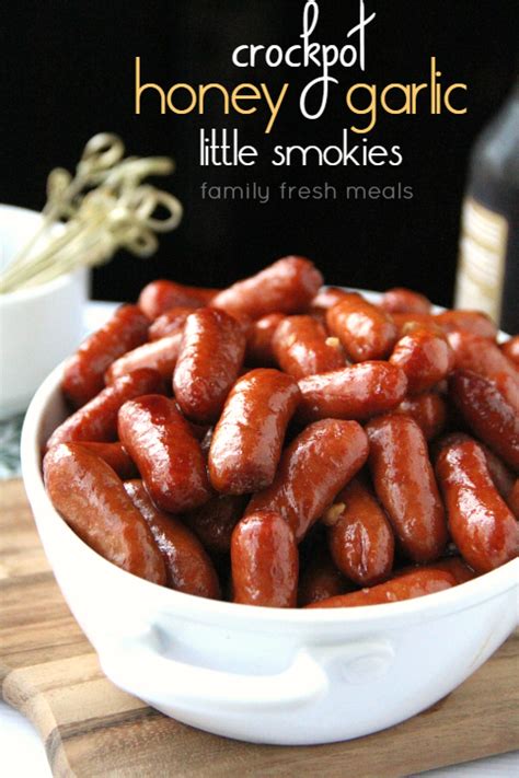 Crockpot Honey Garlic Little Smokies Sausages Recipe Just A Pinch Recipes