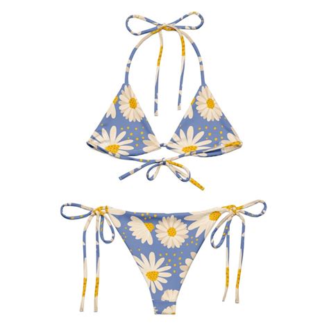 Women S Floral String Bikini Wildflower Bathing Suit Cute Flower Swimsuit Salt Life Swimwear