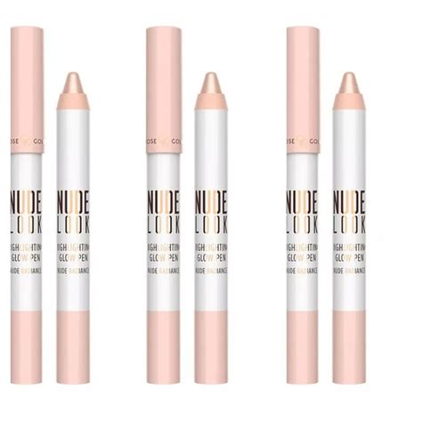 Golden Rose Карандаш хайлайтер Nude Look Highlighting Glow Pen nude Radiance 3 штуки купить с