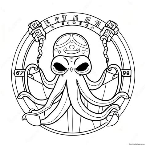 seattle kraken logo coloring page