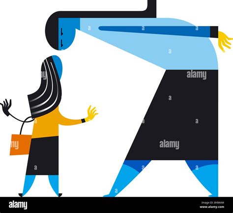 A Large Lady Overshadowing A Smaller Lady Stock Photo Alamy