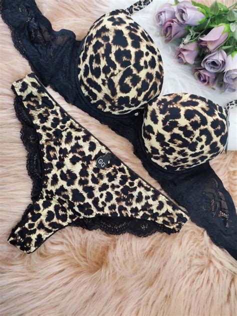 Conjunto De Lingerie Importado Oncinha Lize Moda Intima Conjunto De Lingerie Magazine Luiza