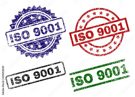 Iso Seal Prints With Corroded Texture Black Green Red Blue