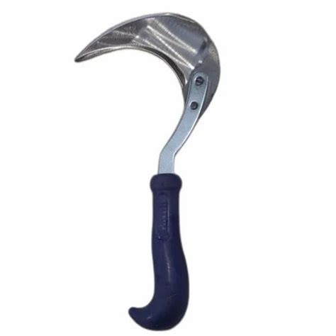 Mild Steel Green Handle Hand Sickle Khurpa For Agriculture Size