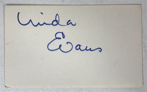 Linda Evans Signed Autographed X Index Card Cards Papers