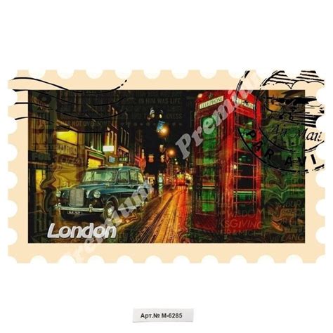 Лондон Великобритания Сувенирный магнит