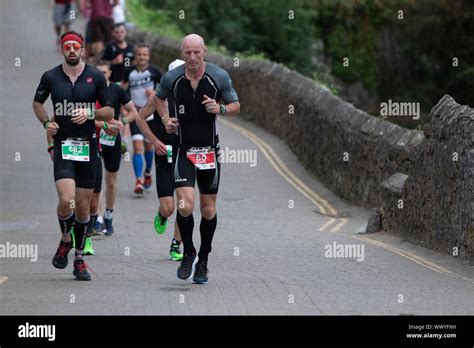 Gareth Thomas participating in the IRONMAN Wales 2019 Stock Photo - Alamy