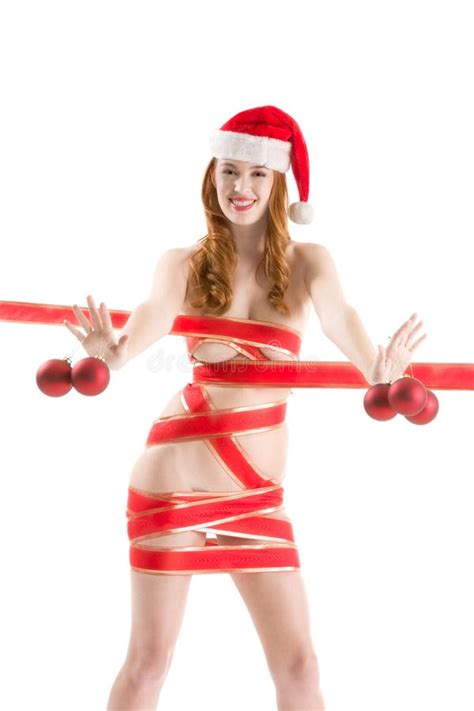 Christmas Gift Seductive Naked Mrs Claus Stock Photo Image Of Lady Naked 22269744