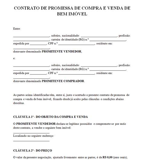 Contrato Compra E Venda Imovel
