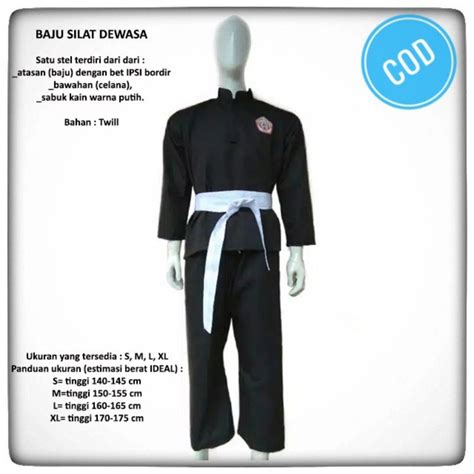 Jual Baju Seragam Pencak Silat Logo Ipsi Baju Silat Ukuran Dewasa