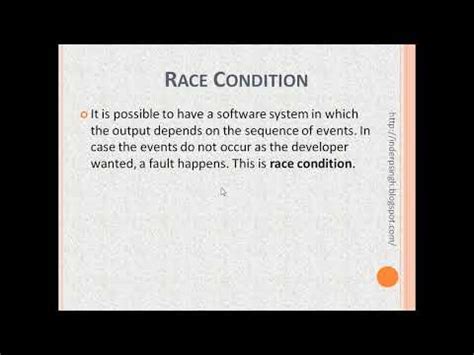 OS Race Condition With Example YouTube